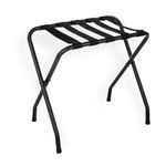 Black Luggage Rack, Foldable Metal Suitcase Stand for Guest Room, Heavy Duty Luggage Holder for Bedrooms, Hotels, Travel | Folding Luggage Racks for Suitcases and Storage | Holds Up to 50-100 lb