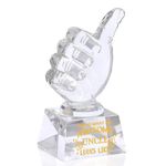 Ornalrist K9 Crystal Keepsake Gifts for Uncle, for Uncle from Niece Nephew, Glass Thumbs Up Trophy Meaningful Birthday Present for Uncle Who Has Everything