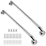 supregear Bathroom Grab Bar (2 Pack), 61 cm Bathroom Grab Safety Grab Bars 304 Stainless Steel Balance Grab Bar in Chrome for Bathtub Toilet Kitchen Bedroom, Concealed Screw Wall Mounted