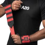 A2G Adaptive Tiger-Stripes Wrist Wraps - 28 inch long length (competition grade) | Wrist support for Men & Women Gym | Squats | Powerlifting | Weightlifting | calisthenics | Cross-fit