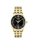 BOSS Analogue Quartz Watch for Men with Gold Colored Stainless Steel Bracelet - 1513897