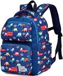 Toddler Backpack for Boys,Vaschy Kids Cute Kindergarten Daycare Children 7L Small Backpack Bookbag for School Travel Bluey Vehicles