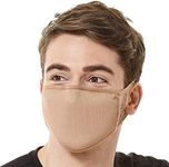 Naroo Reusable Cloth Face Mask Breathable MICRONET High Tech Washable Nose Clip, Adjustable Earloops for Outdoors & Indoors