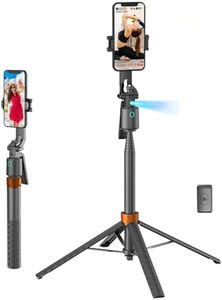 Auto Face Tracking Phone Holder, 360° Rotation Phone Tripod with Wireless Remote and Phone Holder, Selfie Stick Tripod for iPhone、Android Phone, Applied to YouTube, Vlog/TIK Tok