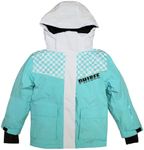 PHIBEE Girls' Sportswear Waterproof Windproof Snowboard Ski Jacket Checkered Blue 12