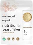 Organic Non-Fortified Nutritional Yeast Flakes, 2lb (32oz) | Versatile Vegan Cheese Substitute, Natural Dairy Free Cheesy Seasoning – Rich Protein & B Complex Vitamins Source – Keto, Non-GMO