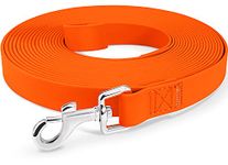Joytale 5M 10M 15M 20M Dog Training Lead,Waterproof Long Line Lead for Medium, Large and Extra Large Dogs, Strong Long Dog Lead (Orange 5M)