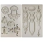 Baroque Style Silicone Moulds 2-Count Cameo Medallion Escutcheon