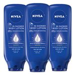 NIVEA Nourishing In Shower Body Lotion, 13.5 Fluid Ounce (Pack of 3)