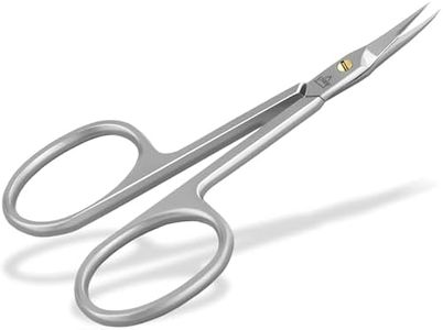 Nagelhautschere Hautschere Extra Fein und Extra Scharf mit gebogener extra feiner Schnittfläche zum präzisen kürzen entfernen von Nagelhautresten 8,5 cm aus rostfreiem Edelstahl