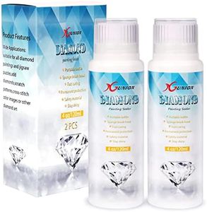 Diamond Painting Sealer 2 Pack 240ML 5D Diamond Painting Glue Sealer Permanent Hold & Shine Effect Diamond Painting Accessories Glue for Diamond Painting, Puzzles and DIY Craft (4 OZ Each Bottle)