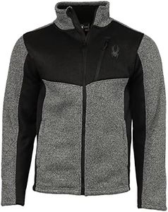 Spyder Men's Raider Full Zip Sweater, Charcoal Heather Small