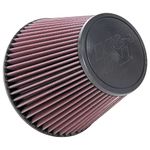 K&N Universal Clamp-On Air Intake Filter: High Performance, Premium, Washable, Replacement Filter: Flange Diameter: 6 In, Filter Height: 6 In, Flange Length: 0.625 In, Shape: Round Tapered, RU-1048