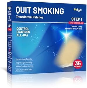 Fekux Quit Smoking Nicotine Patches Step 1, 21 mg Patches Delivered Over 24 Hours Nicotine Transdermal Patch 35 Counts Easy and Effective Help to Stop Smoking