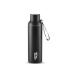 Jaypee Plus Vogue Stainless Steel Double Wall Thermosteel Water Bottle |Vaccum Insulated long Hours Hot and Cold Water Bottle| Anti Skid Rustproof Leakproof Office Bottle |Trekking Bottle|850 ml,Black