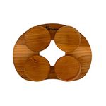 Pasithea Canadian Red Cedar 4-Point Sauna Headrest - Comfortable Sauna Pillow with Unique Adjustable Discs for Optimal Head Support - Sauna Accessories for Any Infrared Sauna or Traditional Sauna