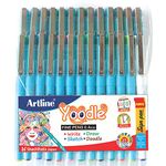 Artline Writeaway Yoodle Fine Pen|0.4 Mm Tip Size|Smudge Free Writing Pen|Comfortable Grip For Extra Smooth Writing|Ideal For Sketching|Doodling|Anime|Journal|Set Of 25 Vibrant Colors|Multicolor