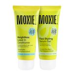 Moxie Beauty Wavy Vibe Setter Travel Duo | Enhances Wavy Hair & 94% Moisture Retention | For Wavy & Curly Hair | Tackles Frizzy & Dry hair | Weightless Leave-In Conditioner (50ml) & Flexi Styling Serum Gel (50ml)