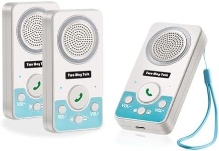Intercoms Wireless for Home, 2 Way Audio Hands-Free Long Range Wireless Intercom System, 4 Ringtones 8 Volume Levels, Up to 10 Days Standby Intercom Syetem for House, Office, Classroom, White