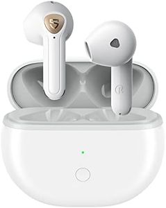 SoundPEATS Wireless Earbuds with Hi-Res Audio, Air3 Deluxe HS Semi in-Ear Headphones with LDAC, ENC Clear Call, APP Control, 14.2mm Large Driver, Game Mode, in-Ear Detection, Total 20H (White)