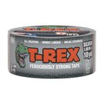 T Rex Ferociously Strong Waterproof Duct Tape Silver Grey | Heavy Duty Strong Adhesive Gaffer, Gaffa Tape, Cloth Tape for Indoor/Outdoor Repair 48mm x 9.14m