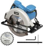 G LAXIA Circular Saw, 11A 7-1/4”Power Circular Saw with Rip Guide, 6000RPM Hand-Held Circular Saw, 0-45° Bevel Adjustment, Corded Electric Saw for Wood