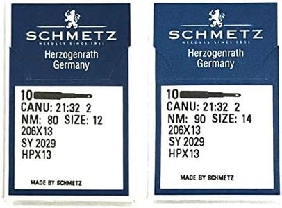Schmetz Set of 20 206X13 Size 12 & 14 Needles for Singer 206, 306K, 319K, 320