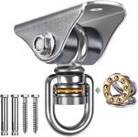 BeneLabel Heavy Duty Silent Swing Hanger - 360° Rotation - Stainless Steel Bearing Swing Hook for Hammock Chairs, Porch Swings, Punching Bags and More -1000 LB Capacity