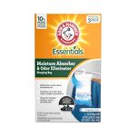 Arm & Hammer Essentials Hanging Moisture Absorber and Odor Eliminator, 17.5 oz., 3 Pack, Fragrance Free, Moisture Absorbers for Closets, Laundry Rooms and Bedrooms, Long-Lasting Freshness