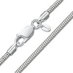 Amberta 925 Sterling Silver 1.9 mm Snake Chain Necklace Size: 18 22 26 inch / 45 55 65 cm (18inch/45cm)