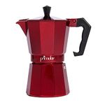 Primula PERE-3306 6-Cup Aluminum Espresso Coffee Maker, Red