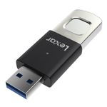 Lexar JumpDrive Fingerprint F35 PRO 64GB USB3.0 Flash Drive, Up to 300MB/s Read/150MB/s Write USB Stick, 10 Fingerprint IDs Allowed Memory Stick, USB Drive for Computer/PC/Laptop (LJDF35P064G-RNBNG)