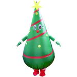 ZISUEX Christmas Trees Inflatable Costume Green Blow Up Suit Xmas Costume Christmas Costume