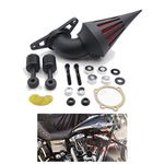 HTTMT MT226-BK Black Air Cleaner Kits Compatible with Harley Low Rider Touring Road King Electra Softail