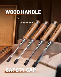 EZARC 6-Piece Wood Chisel Set – Precision Carpentry Tools