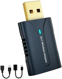 DYUZO CarPlay Inalambrico Android Auto Inalambrico Adaptador, Mini 2 en 1 con Interfaz de Cobre Dorado, Estabilidad y Autoconectividad para Automóviles con Android Auto y CarPlay por Cable OEM, Azul