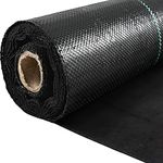 VEVOR Garden Weed Barrier Fabric, 5.8 OZ Heavy Duty Landscape Fabric, 4ft x 100ft Weed Block Control for Garden Ground Cover, Woven Geotextile Fabric for Landscaping, Gardening, Underlayment, Black