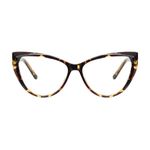 QECEPEI Blue Light Glasses Cateye Women Fake Eyeglasses Anti Eye Strain Computer Glasses Clear Lens Leopard