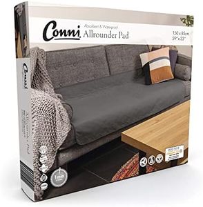 Conni Allrounder Pad, Multi purpose Absorbent Waterproof and Washable Reusable Pad - Charcoal, 150 x 85 cm