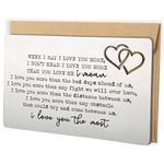 YODOCAMP When I Say I Love You More Metal Wallet Card, Valentine's Day Boyfriend Husband Wife Gift, Sentimental Keepsake, Anniversary Wallet Insert Card Gifts for Him