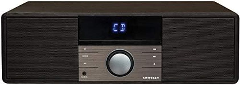 Crosley CR3502A-BK Metro Bluetooth FM Clock Radio and CD Player, Black