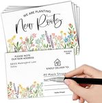 Hadley Designs 25 Floral Change Of Address Postcards - We've Moved Cards, Moving Announcements Postcards, House Warming Gifts New Home Couple, Realtor Supplies, Realtor Gifts For Clients...