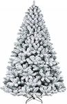 Hykolity 7.5 ft Snow Flocked Artifi