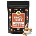 5:15PM Jumbo Brazil Nuts 100Gm | Handpicked & Exotic Brazil Nuts| Rich In Selenium And Magnesium| Raw Unsalted 100% Natural Whole Brazil Nuts -100G