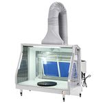 OPHIR Upgraded Airbrush Spray Booth with Water Curtain, Spray Paint Booth for Airbrushing with Filter & LED Lights for Model, Shoes,Crafts, T-Shirt, Cake & Hobbies, Adjustable Working Power