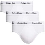 Calvin Klein Men 3P Hip Brief, White/White, M