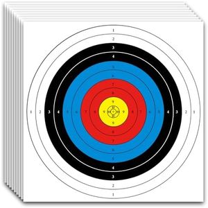 MOLFUJ Archery Targets Paper, 20pcs/50pcs Bow and Arrow Targets for Hunting Backyard, Archery Target Practice Accessories(10 Rings,16x16in)