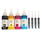 INK POINT Refill Ink for Use in Hp DeskJet 2331 Multi-Function Color Printer Compatible with Cartridge 805 803 680 678 818 802 901 703 704 46 21 22 27 28 56 57 Multi-Color Ink Bottle with Syringe