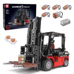 Mould King Technic Forklift Truck Building Blocks Kit, MOC Remote Control Heavy-Duty Shelf Lifted Truck Model Toy, Gifts Toys for Kids Age 8+/ Adult (1,743 Pieces)