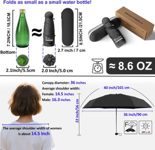 BAODINI Mini Travel Umbrella – Compact Lightweight Folding